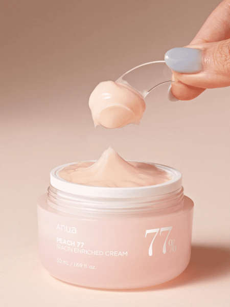 Освітлюючий крем для обличчя з екстрактом персика та ніацинамідом ANUA Peach 77% Niacin Enriched Cream 50 мл 4819 фото