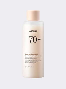 Поживний молочний тонер з рисовим екстрактом та керамідами ANUA Rice 70 Glow Milky Toner 250 мл 4832 фото